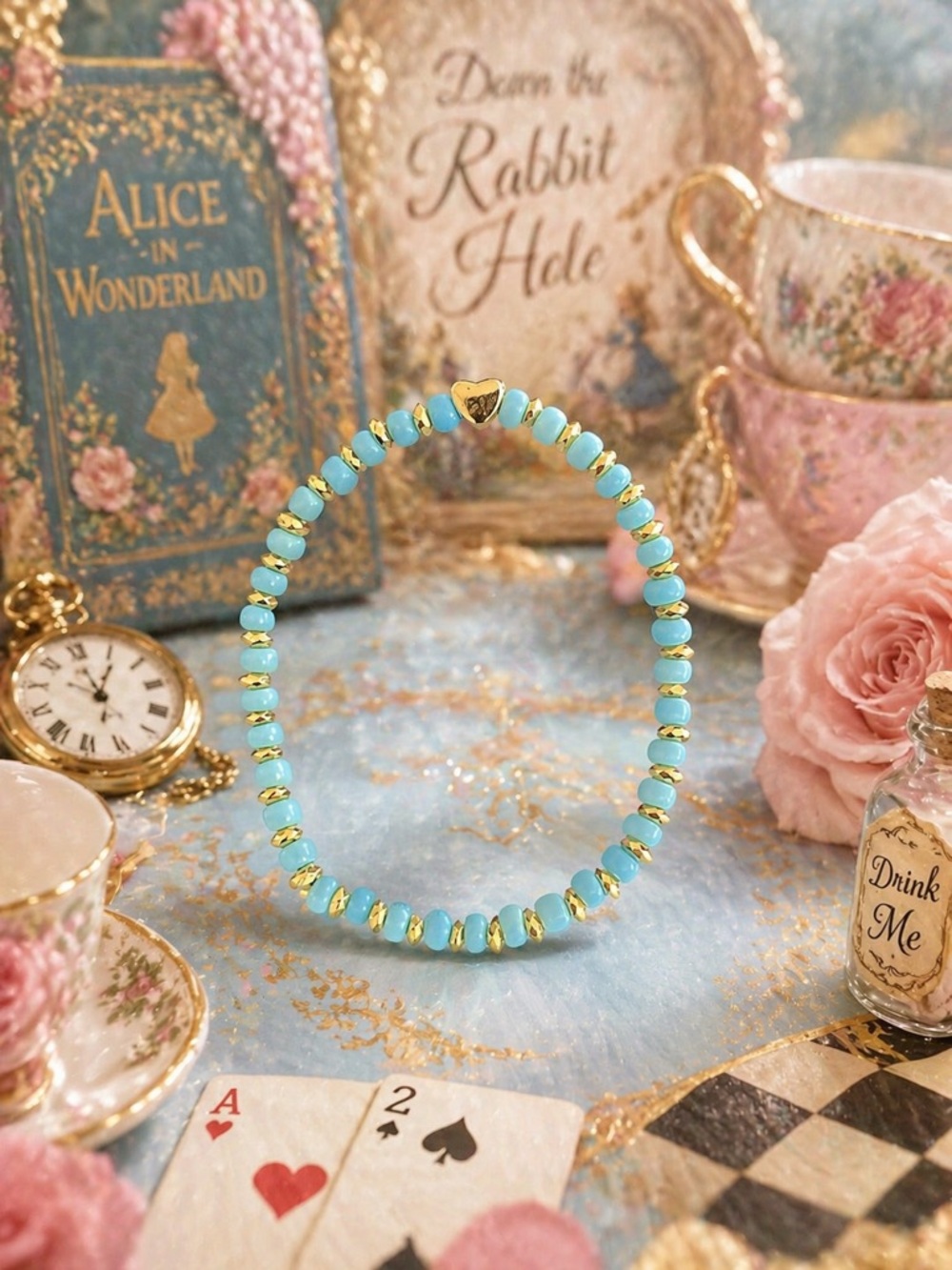 Alice in Wonderland Influence Bracelet Stack Set 8” - Picture 5 of 5